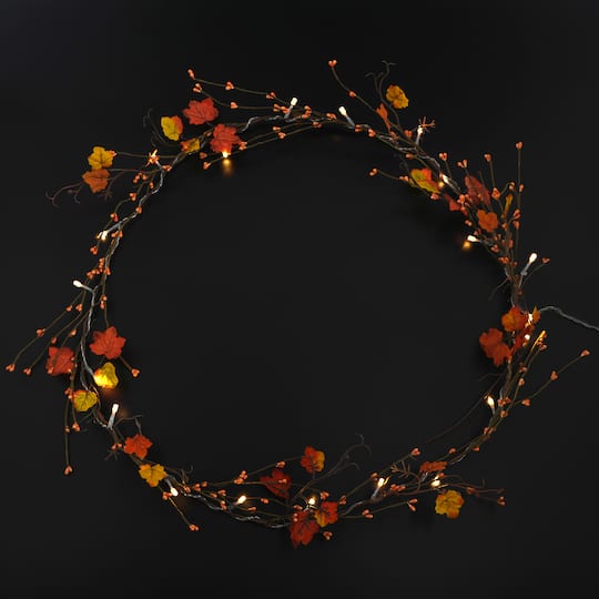20ct. Red Leaves Garland String Lights by Ashland®